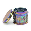 Rökning Rör Nytt 4-lagers zinklegering Cigarettslipare 63mm Diamond Inlaid Diamond Dazzling Color Metal Cigarette Sharpener Set