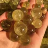 Decorative Figurines Natural Quartz Small Size Yellow Citrine Sphere Balls Healing Stones For Home Decoration