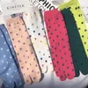 Women Socks Chic Japanese Jacquard Split Toe Fashion Digital Cofted Cotton Two Corean Harajuku Finger Tabi