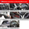 Steering Wheel Covers For 208 2008 2014 2023 Perforated Microfiber Leather Car Cover Hand Braid