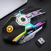 Mice Gaming Mouse Rechargeable Wireless Mouse Silent 1600 DPI Ergonomic 7 Keys RGB LED Backlit 2.4G USB Optical For Laptop Computer