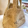 Borsa di paglia estiva Secchiello Cesto di verdure Donna Borse da spiaggia intrecciate in rattan Borsa firmata Casual Vacanze Viaggi Shopping Borse Borsa Borse a tracolla Portafoglio all'ingrosso