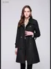 CLASSICO CALDO! moda Inghilterra marchi design trench coat / trench in cotone spesso di alta qualità stile medio lungo / trench da donna per la primavera e l'autunno ChelS-M450 taglia S-XXL