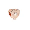 925 pond zilveren nieuwe mode charme originele ronde kralen, roségouden liefde driezijdige kralen zirkoon hangende diy accessoires kralen, compatibele pandora armband, kralen