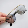 Retro steampunk solglasögon nitar dekorativa inramade cirkulära linser för män kvinnor fashionabla fotografi ridande motorcykelglasögon