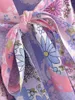 Giacche da donna Maxdutti Indie Folk Patchwork Contrasto Stampa floreale Bohemian Sashes Trench Kimono Cardigan Giacca Cappotto Donna