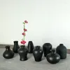 Wazony czarny ceramiczny rękodzieła wazon Stoare ręcznie malowany glazurka