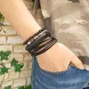 Charme Armbänder Punk Handgemachte Accessoires Wrap Breite Leder Für Männer Frauen Armreif Großhandel Schmuck Geschenk