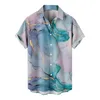 Men's Casual Shirts Hawaiian Shirt Men Summer 3d Printed For Holiday Short Sleeve Beach Tops Tee Oversized Blouse