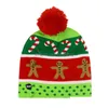 Cappelli da festa Led Cappello natalizio lavorato a maglia leggero Unisex Annunci Bambini Anno Natale Luminoso Merry Beanie Maglione Drop Delivery Home Garden Festiv Dhpfu