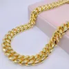 Stainless Steel 18Mm Link Wholesale Price Miami Cuban Chain Gold Plated Moissanite