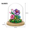 BLOCKS Byggnadsblock Flower Creative Toys Home Roses Potted Dust Cover Ornaments Children's Education Assembly Toys Gifts R230629