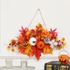 Decorative Flowers Orange Artificial Plastic Pumpkin Pendant Halloween Festival Party Charm Prop Wall Hanging Small Ornament