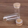 Vorratsflaschen, 24 Stück, 30 ml, 30 70 mm, Reagenzgläser mit Bambuskappen, Glasgefäße, Fläschchen, Wishing Bolttes, Wunschflasche für Hochzeit, Basteln, Geschenk