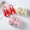 First Walkers Born Baby Kid Girl Shoes Floral Print Big Bow Cutout Soft Sole Summer Home Casual Toddler Sandals