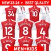 23 24 SAKA RICE Soccer Jerseys Fans Player Version Nketiah Odegaard Saliba Timber Havertz G.JESUS Arsen 3ème Jersey Martinelli 2023 2024 Chemise de football Hommes Enfants Scoks