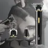 Hårtrimmer T9 Hair Clipper Electric Hair Trimmer Cordless Shaver Trimmer 0mm Men Barber Hair Cutting Machine Chargeable T Machine Beard Cut 230526