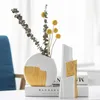 Vasen Nordic Ins Keramik Vase Home Dekoration Licht Luxus Goldenen Blumentopf Hochzeit Handwerk Geschenk