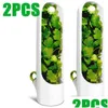 Storage Bottles Jars 1/2Pcs Premium Saver Home Kitchen Gadgets Container Herb Keeper Keeps Greens Fresh Cup Specialty Tools Drop D Dhwhc