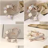 Pins broches groothandel vrouwen prachtige hartvorm glanzende strass broche pin m23 drop levering sieraden dhki5