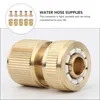 Watering Equipments 10Pcs Garden Hose Quick Connector Practical Water Pipe Joint Fittings (Golden)