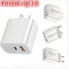 20W Fast Charging Type c USb-C Wall Charger Portable Power Adapters For Samsung Huawei Xiaomi EU US Plug