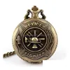 Pocket Watches Wholesalebronze Fire Fighter Watch Necklace Pendant Chain Xmas Gift P106 Christmas Gifts Drop Delivery Dhkmj