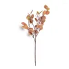 장식용 꽃 인공 난 킨코 잎 시뮬레이션 녹색 식물 가정 결혼 장식을위한 크리스마스 장식 가짜 돈 잎