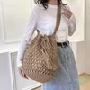 Evening Bags Summer Crochet Bucket Bag Hollow Shoulder Bohemian Beach Crossbody For Women