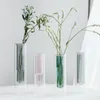 Wazony nordycki szklany wazon kolor twórczy tubę twórcza hydroponika kwiat wystrój domu roślina uchwyt na salon prezent biurka
