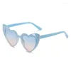 Sunglasses Jelly Color Cat Eye Women Brand Designer Vintage Sun Glasses Female Fashion Lovely Heart Gradient