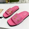 Kvinnorsslip på sandaler plattform klackar 3 cm tofflor kohud fyrkantiga tår glider damer mular slingbacks klänning sko utomhus strand sko flickor flip flops fritid sko