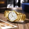 CRRJU Men's Simple Fashion Thin Date Luxury Design Stainless Steel Quartz Glow Clock Silver Relaxo Masculino G230529