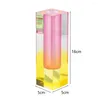 Vases Cuboid Vase Light Luxury European Style Faux Crystal Matte/Smooth Container Romantic Floral Arrangement Acrylic Pillar