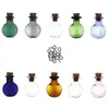 Vazen 10 pc's mini flacons gekleurde spell potten kleine drankje glazen flessen doppen duidelijke boodschap