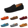 Sapatos casuais homens pretos marrom marrom vermelho laranja laranja escura cinza