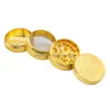 Herb Grinder 40Mm Gold Coin Smoking Flat Drum Cartoon Zinc Alloy 4 Layers Metal Grinders Tobacco Crusher Drop Delivery Home Garden H Dhoe2