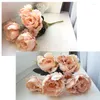 Decorative Flowers 28cm Silk 1 Bouquet European Pretty Wedding Mini Peony Artificial Flower Flores Bride Home Party Decoration