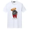 Camiseta Masculina Máscara Esportiva Estampa de Urso Camiseta Manga Curta Masculina Manga Meia Manga Meia Camisa Masculina Casual de Grande Tamanho