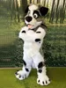 2023 brande new Mascot Fur Furry Costume Husky Dog Fox Costume mascotte Fursuit Lupo bianco blu Party Fursuit Vestito di Halloween Taglia per adulti