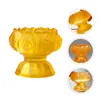 Portacandele Portalampada Candeliere Base decorativa Lampade religiose Buddista Tealight Ghee tibetano Stand Votivediwali Diyas Lotus