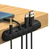 Organizador de cabos Silicone USB Cable Winder Desktop Tidy Gerenciamento de clipes de cabos para o organizador de fios de fone de ouvido do teclado de mouse