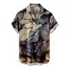 Men's Casual Shirts Hawaiian Shirt Men Summer 3d Printed For Holiday Short Sleeve Beach Tops Tee Oversized Blouse