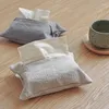 Storage Bags Cotton Linen Tissue Box Paper Towel Holder Desktop Napkin Pouch Organizer For Home Bedroom Dormitory Tabletop Decoration