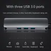 المحطات 9 في 1 USB C Hub Procking Station 9 in 1 4K USB C HUB ADAPTER مع PD USB3.0 PD3.0 منافذ لملحقات الكمبيوتر MacBook المحمول