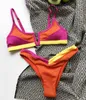 Schwimmen Tragen Damen Bademode Yiiciovy Sommer Zweiteilige Frauen Sexy Patchwork Bikini Sets Badeanzug Dame Mode Spaghetti Strap V-ausschnitt Bikini Set Badeanzug AA230529