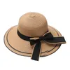 Breda brim hattar vårens sommarmask solskade hatt blomma temperament bröllop klänning sol mode hemlock visor storlek damer