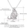 Pendentif Colliers Kpop Mignon Kangourou Or / Argent Couleur Strass Autrichien En Gros À La Mode Dessin Animé 2 En 1 Utiliser Animaux Pendentifs P2499Pendentif