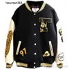 Designer américain Splicing Baseball Suit Hommes Printemps Et Automne Amoureux Ins Hip Hop Veste Lâche Casual Top Coat