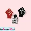 Brooches Wholesale Black Lives Matter Man Raised Fist Alloy Brooch Badge Enamel Lapel Pins Neckline Jewelry Gifts For Friends